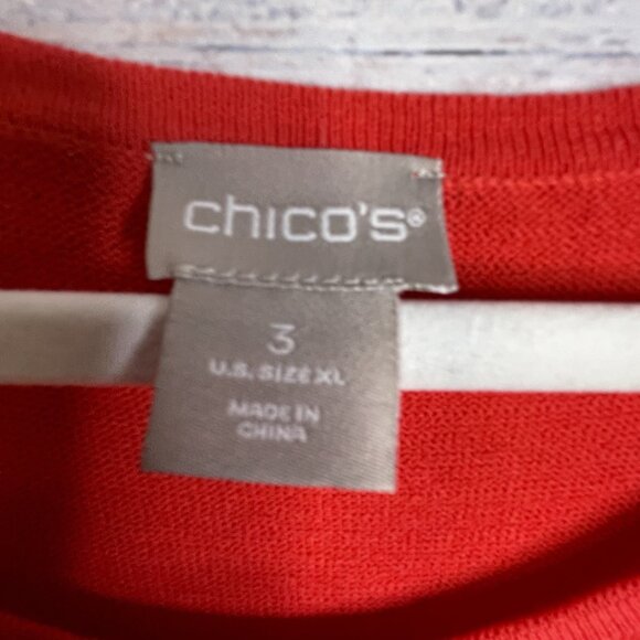 Chicos Women’s Sweater And Cardigan Set Size 16/ XL Burnt Orange Sleeveless - Picture 10 of 16